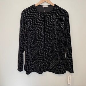 NWT | Womens | Notations rhinestone top | black | XL